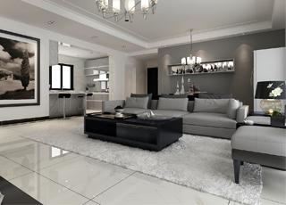 昆明华飞名盛146平装修案例  低调奢华气质灰